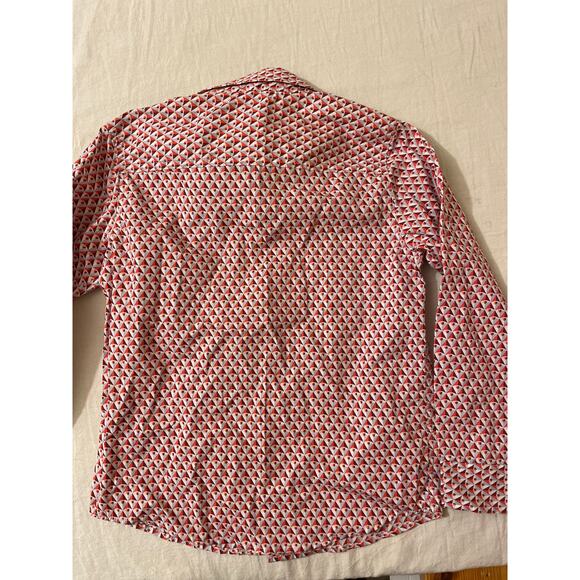 Sovereign Code Red and White Button Down Shirt Boys size 6 Patterned - Picture 2 of 6